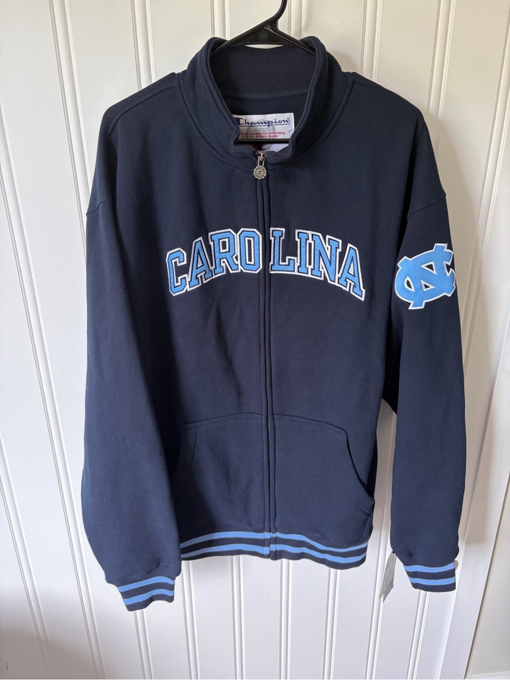 VTG Champion UNC Tar Heels Full-Zip Track Jacket Men's XL NWT Deadstock